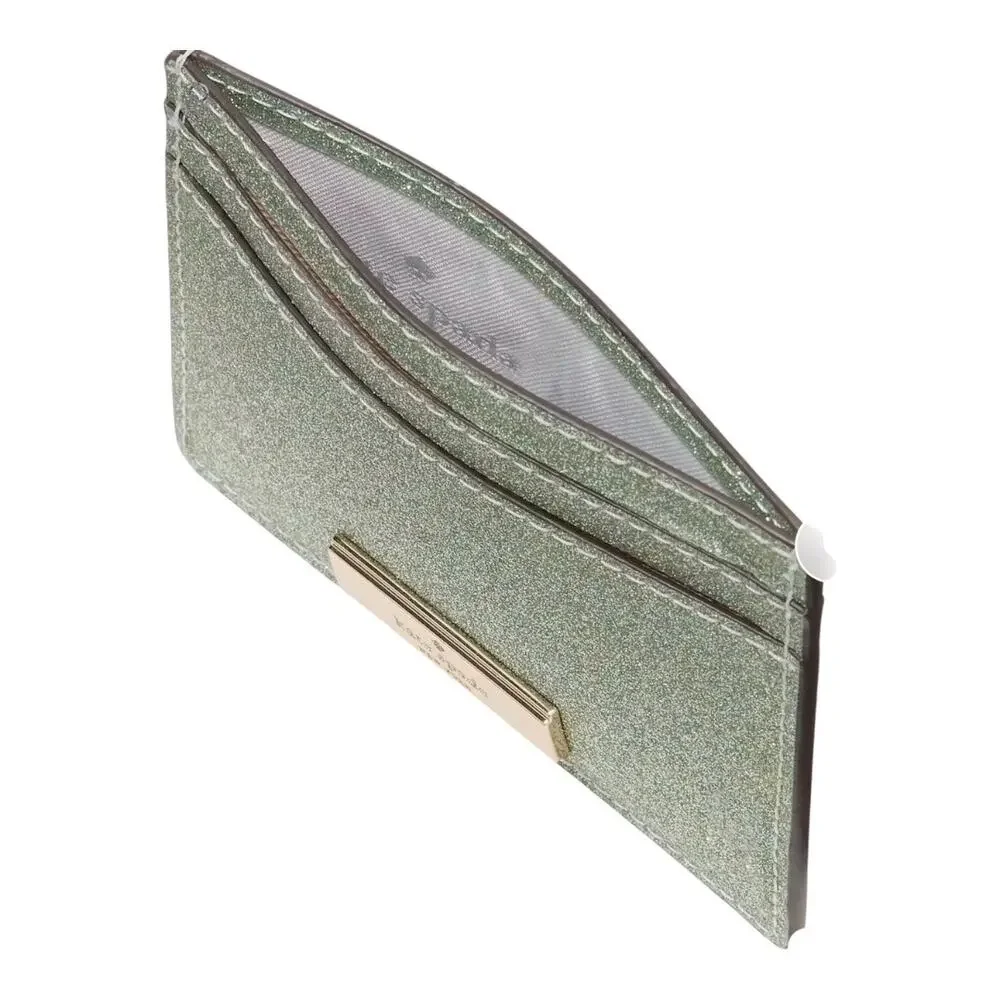 Kate Spade Glitter Wallet Seafoam Green NWT | Perfect Holiday Gift | $99 MSRP